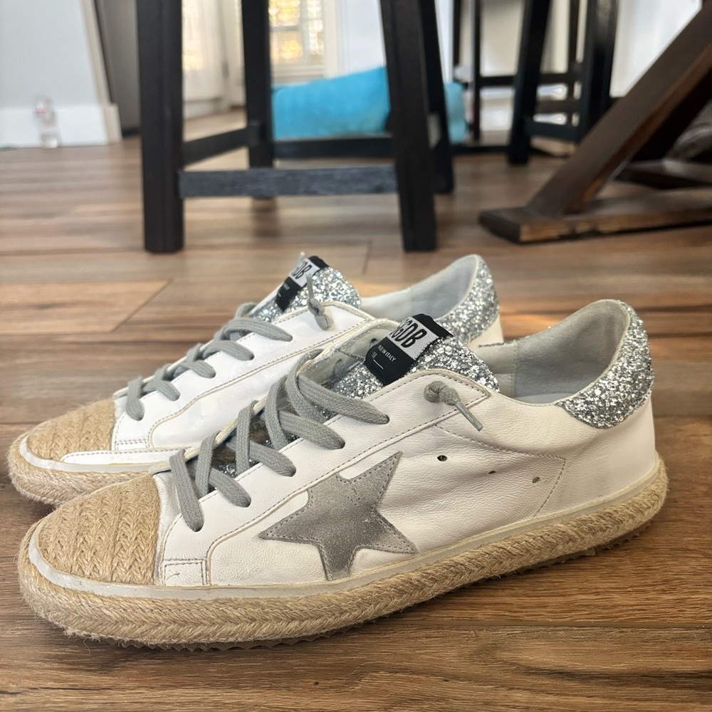 Golden Goose Glitter and Gray Star Sneakers - Picture 3 of 16